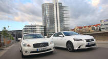 Lexus GS 450h F-Sport, Infiniti M35h GT Premium, Frontansicht