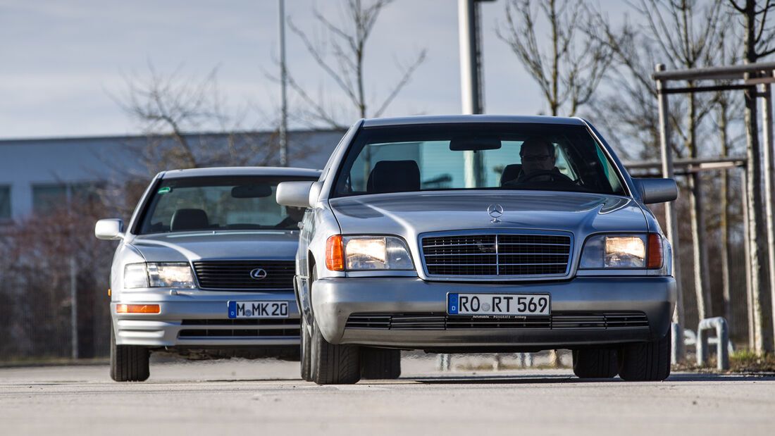 Lexus LS 400, Mercedes-Benz 400 SEL, Frontansicht