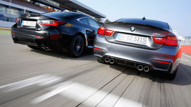 Lexus RC F, BMW M4 Performance, Heckansicht