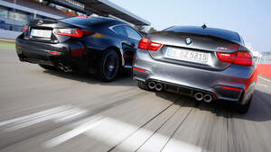 Lexus RC F, BMW M4 Performance, Heckansicht
