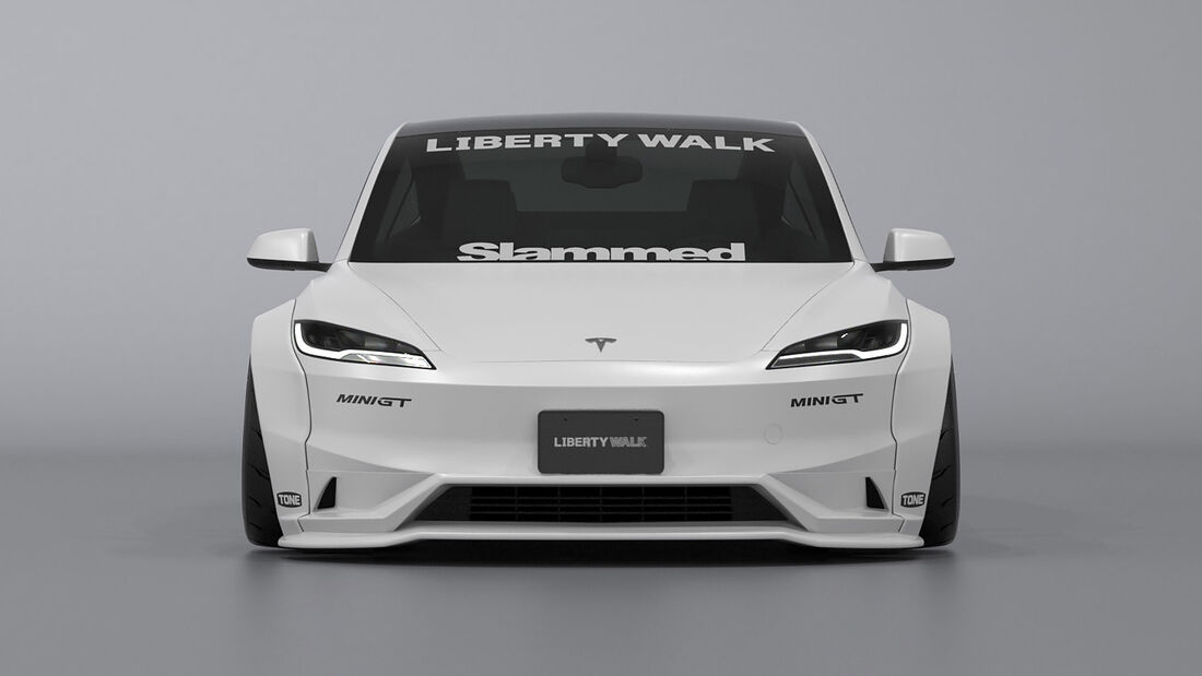 Liberty Walk Tesla Model 3 Facelift Project Highland