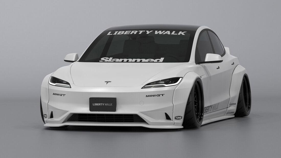 Liberty Walk Tesla Model 3 Facelift Project Highland