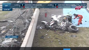 Loic Ducval - Audi Crash - Le Mans 2014