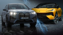 Lotus Eletre BMW iX Vergleich Aufmacher Collage
