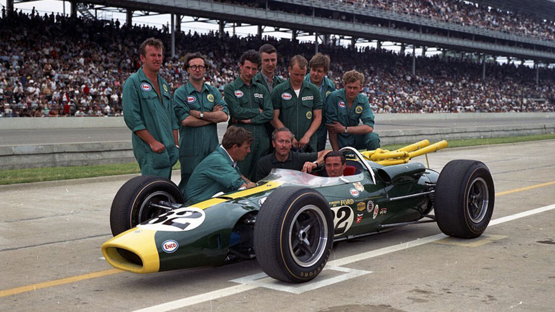 Lotus Type 38, der von Jim Clark im Indianapolis 500 Rennen 1965 gefahren wurde.