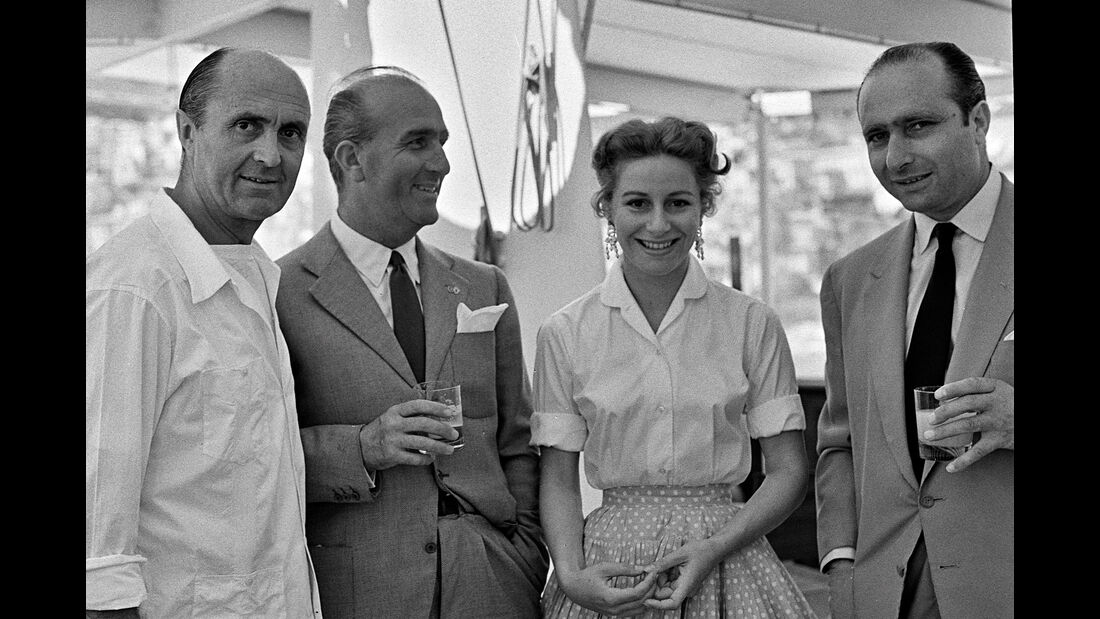Louis Chiron - Giuseppe "Nino" Farina - Athina "Tina" Onassis - Juan Manuel Fangio - GP Monaco 1955