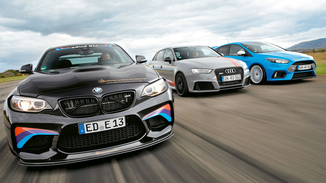 MTM-Audi RS 3 R, Laptime Performance-BMW M2, Wolf-Ford Focus RS