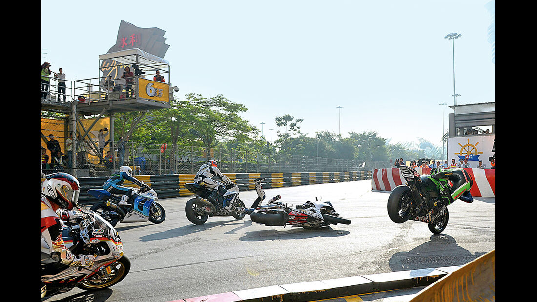 Macau Grand Prix, Unfall, Motorrad