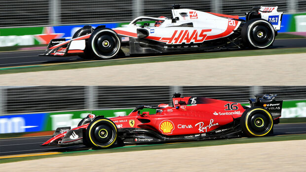 Magnussen - Leclerc - Haas VF-22 - Ferrari F1-75