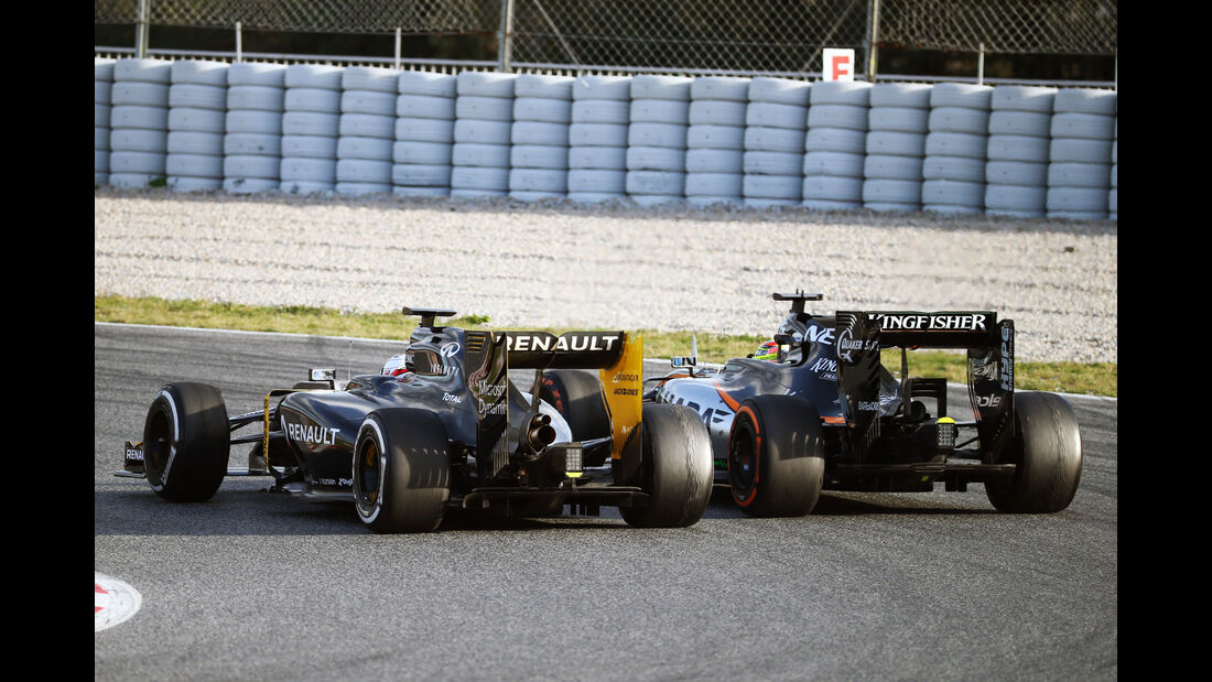 Magnussen vs. Perez - Force India vs. Renault - Formel 1 - Test - Barcelona - 2. März 2016