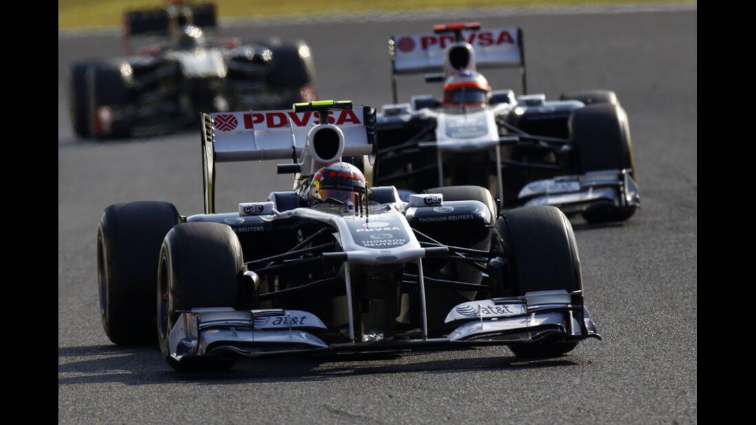 Maldonado Barrichello Williams GP Japan 2011