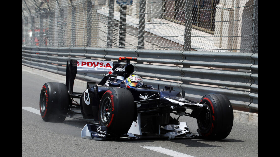 Maldonado GP Monaco F1 Crashs 2012