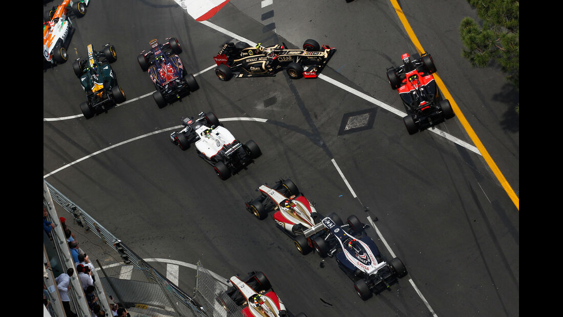 Maldonado Grosjean Crash GP Monaco 2012