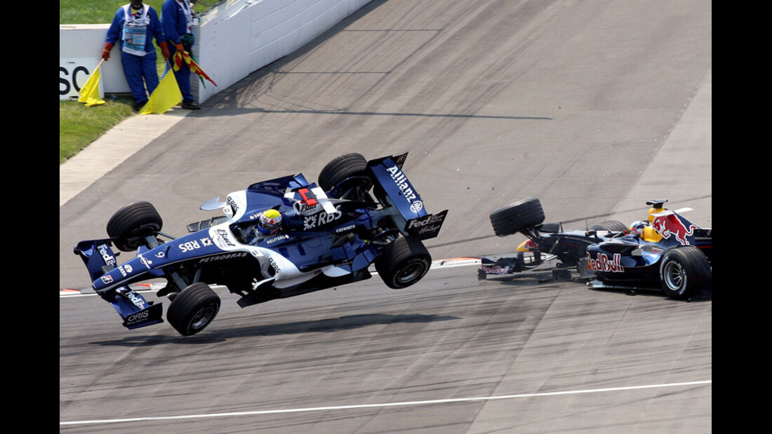 Mark Webber 2006 GP USA Crash
