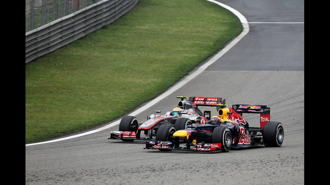 Mark Webber - Lewis Hamilton  - Formel 1 - GP China - 15. April 2012