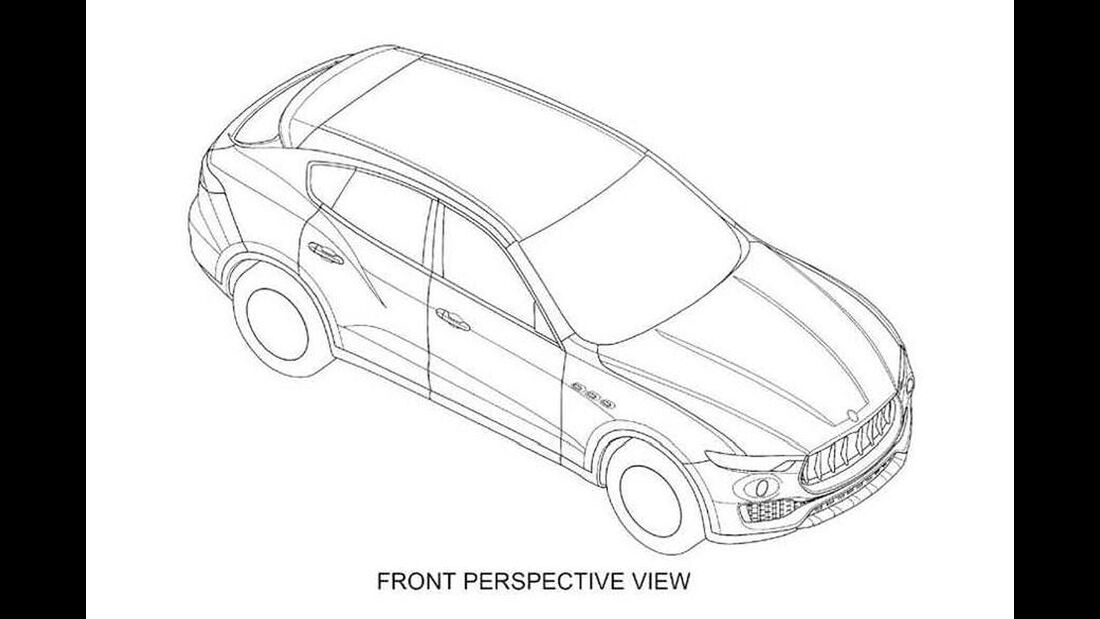 Maserati Levante Patentamtzeichnungen