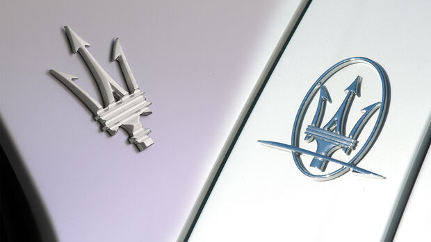 Maserati MC20 MC12 neues Logo Schriftzug Vergleich