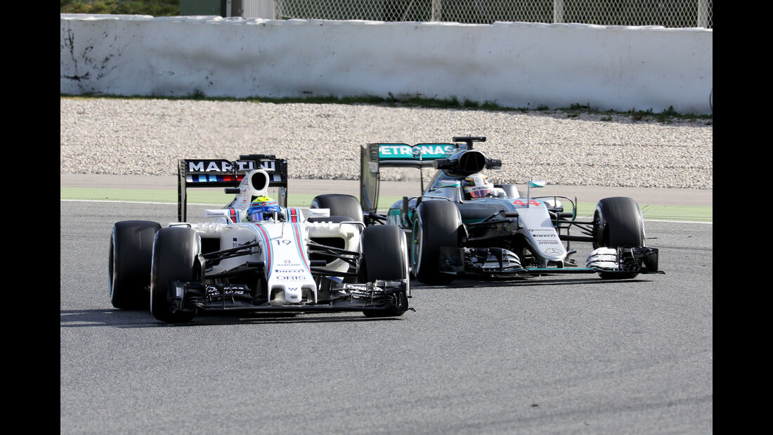 Massa & Hamilton - Williams & Mercedes - Formel 1-Test - Barcelona - 3. März 2016 