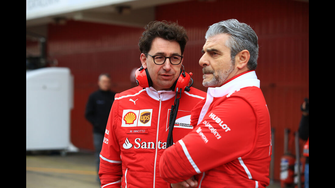 Maurizio Arrivabene & Mattia Binotto - Ferrari - Formel 1 - Test - Barcelona - 8. März 2017