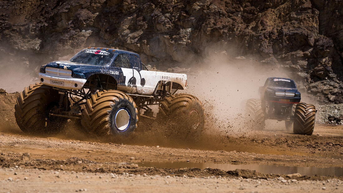 Max Verstappen - Yuki Tsunoda - Red Bull - Alpha Tauri - Monster Truck