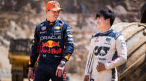 Max Verstappen - Yuki Tsunoda - Red Bull - Alpha Tauri - Monster Truck