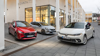 Mazda 2, Renault Clio, VW Polo