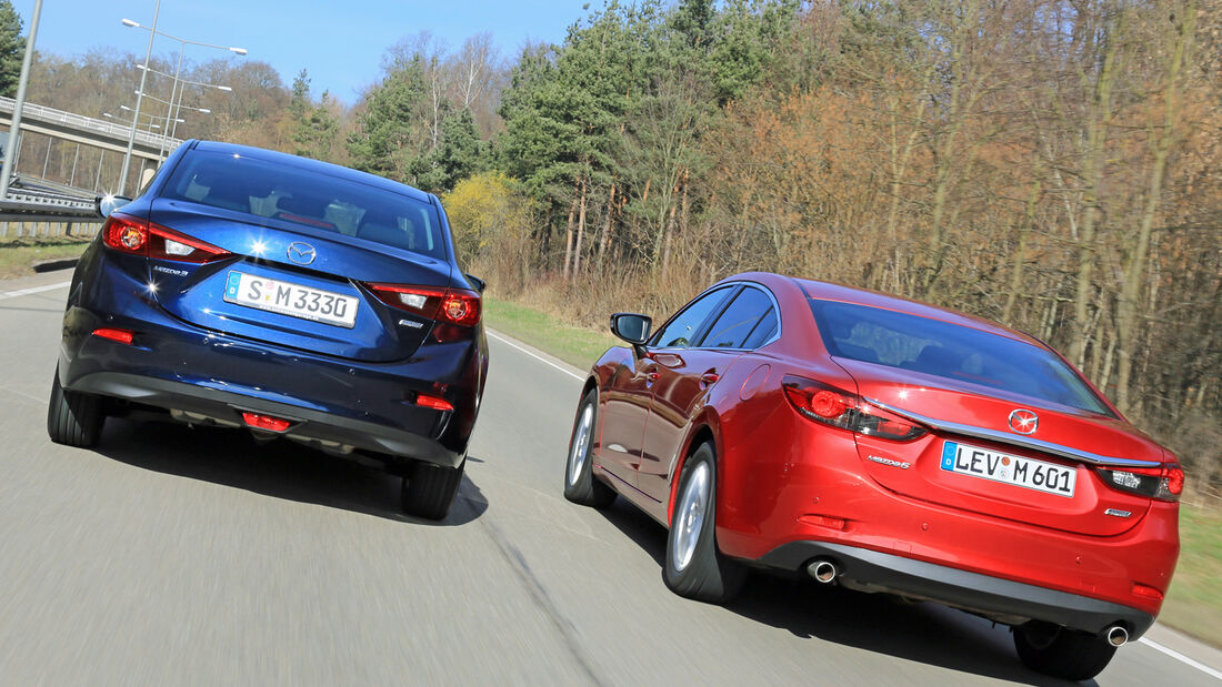 Mazda 3, Mazda 6, Heckansicht