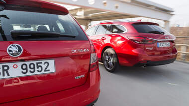Mazda 6 Kombi Skyactiv-D 175 AWD, Skoda Octavia Combi RS 2.0 TDI 4x4