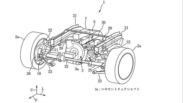 Mazda Hybrid Konzept Radnabenmotoren Kondensator