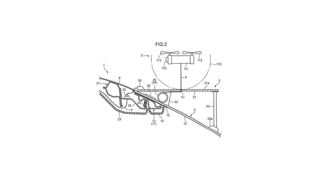 Mazda Patent, Drohnen-Landeplatz am Auto