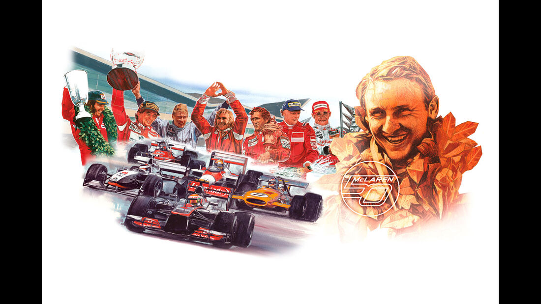 McLaren 50. Jubiläum Zeichnung 2013