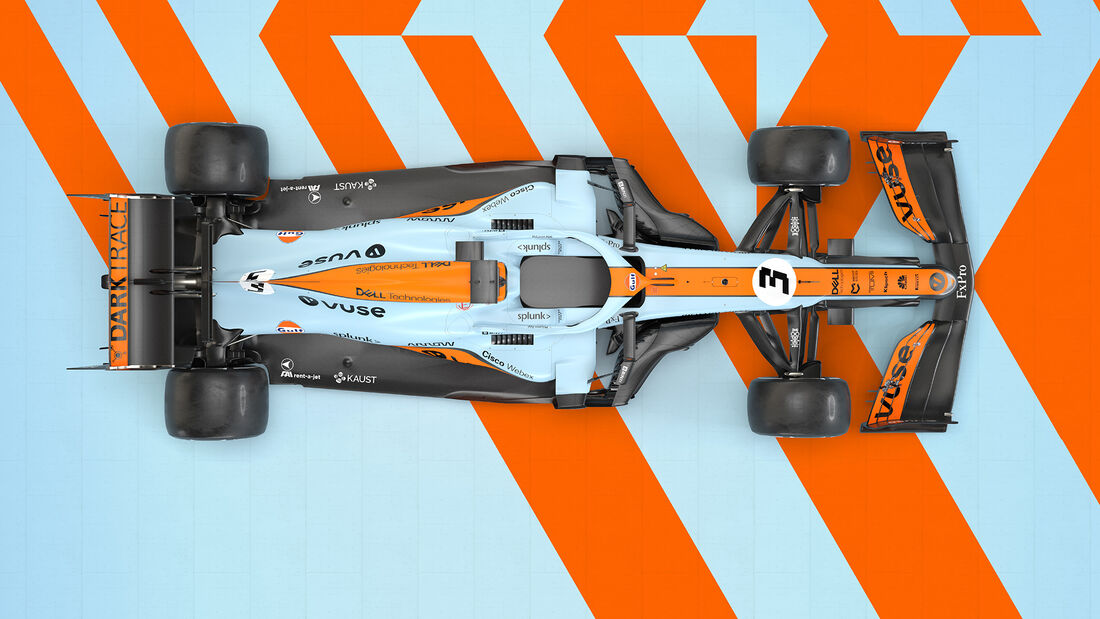 McLaren MCL35M - Gulf-Design - F1 - Formel 1 - GP Monaco 2021