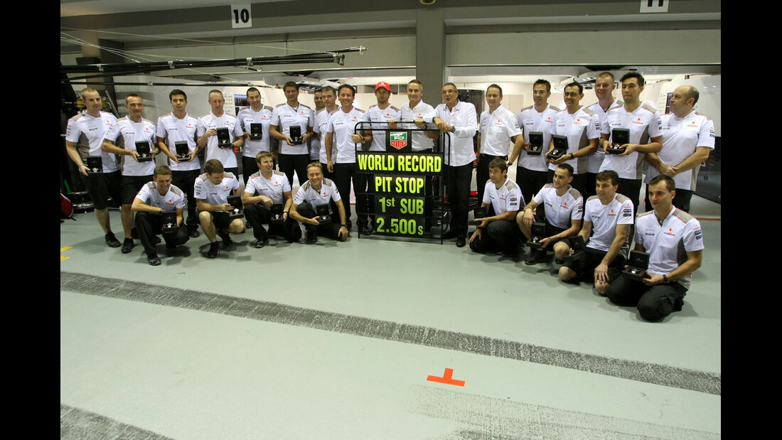 McLaren - Pitstop-Trophy - Formel 1 - GP Singapur - 22. September 2012