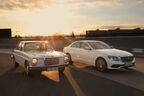 Mercedes 280 E, Mercedes E 220 d, Impression, Generationen-Treffen