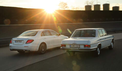 Mercedes 280 E, Mercedes E 220 d, Impression, Generationen-Treffen