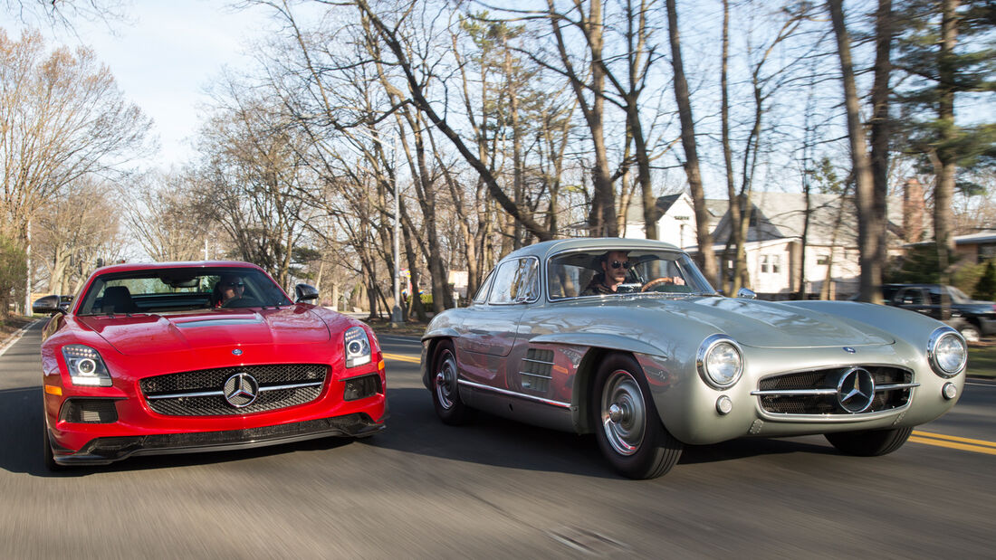 Mercedes 300 SL, Mercedes SLS AMG Black Series, New York, Impression