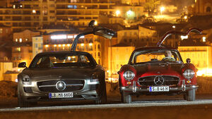 Mercedes 300 SL und SLS AMG