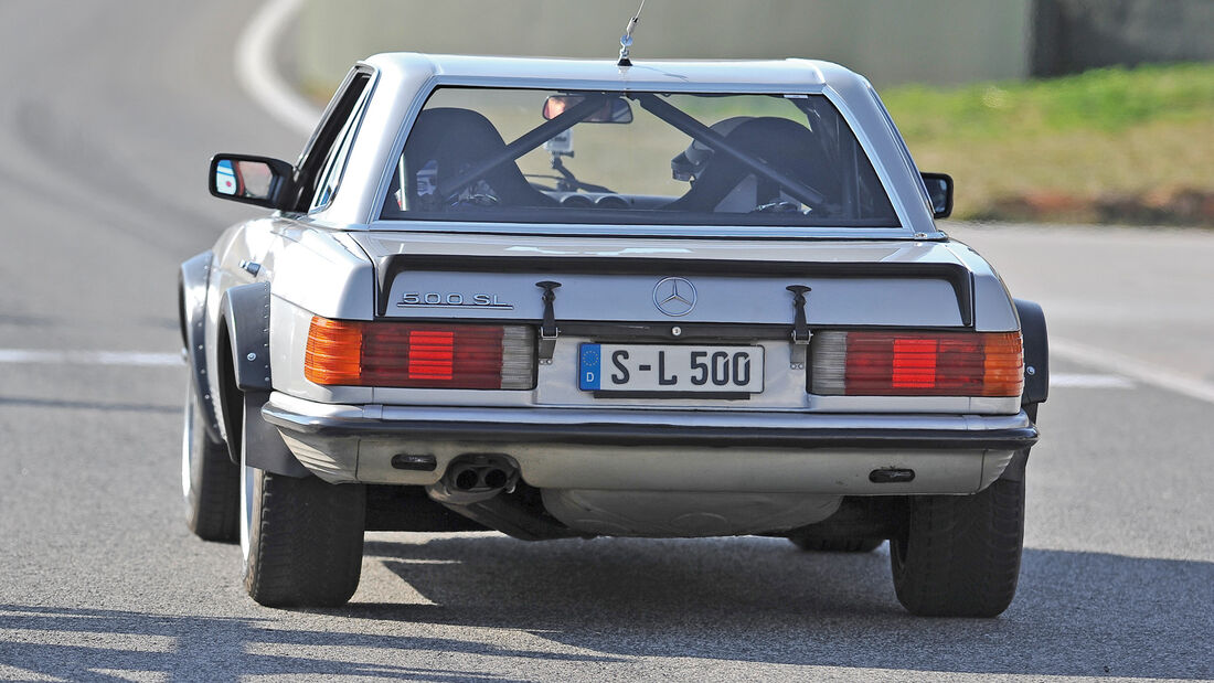 Mercedes 500 SL Rallye, Heckansicht