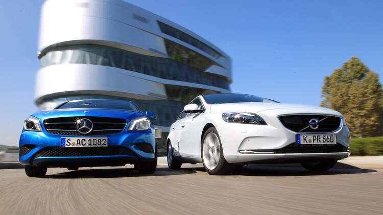 Mercedes A 180 Und Volvo V40 T2 Im Fahrbericht Edle Und Starke Kompakte Auto Motor Und Sport