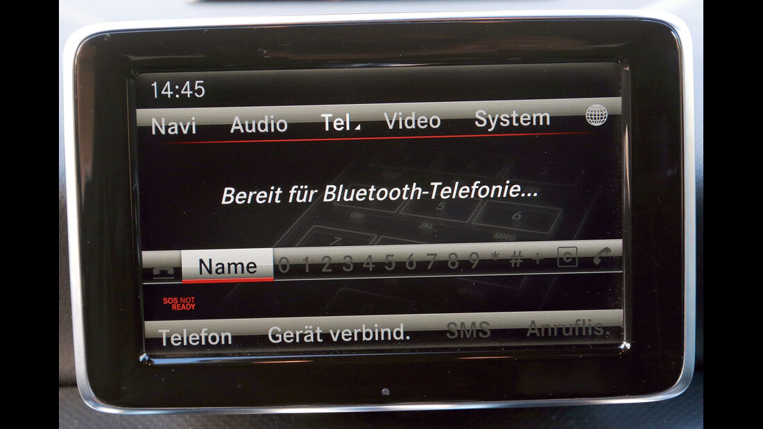 Mercedes A-Klasse, Display, Bluetooth