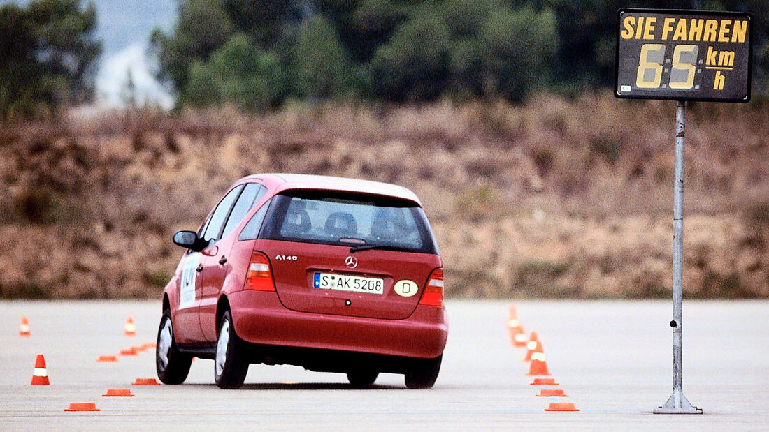 Mercedes A-Klasse W168 ISO Spurwechsel Test 1998