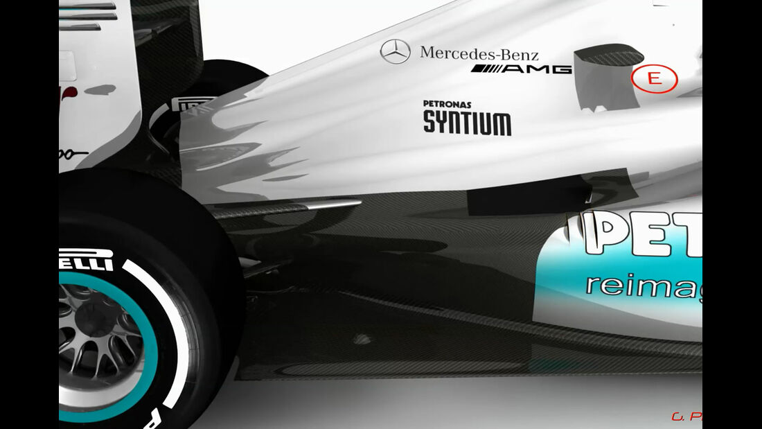 Mercedes AMG F1 W03 Updates Piola Technik