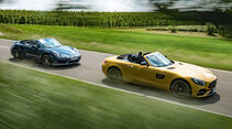 Mercedes-AMG GT C Roadster - Porsche 911 Turbo Cabrio - Sportwagen - Test