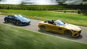 Mercedes-AMG GT C Roadster - Porsche 911 Turbo Cabrio - Sportwagen - Test