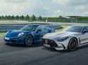 Mercedes-AMG GT Coupe und Porsche 911 Turbo