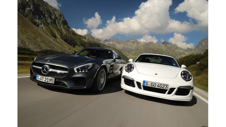 Mercedes Amg Gt Porsche 911 Carrera Gts Auto Motor Und Sport
