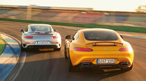 Mercedes-AMG GT S, Porsche 911 Turbo, Heckansicht