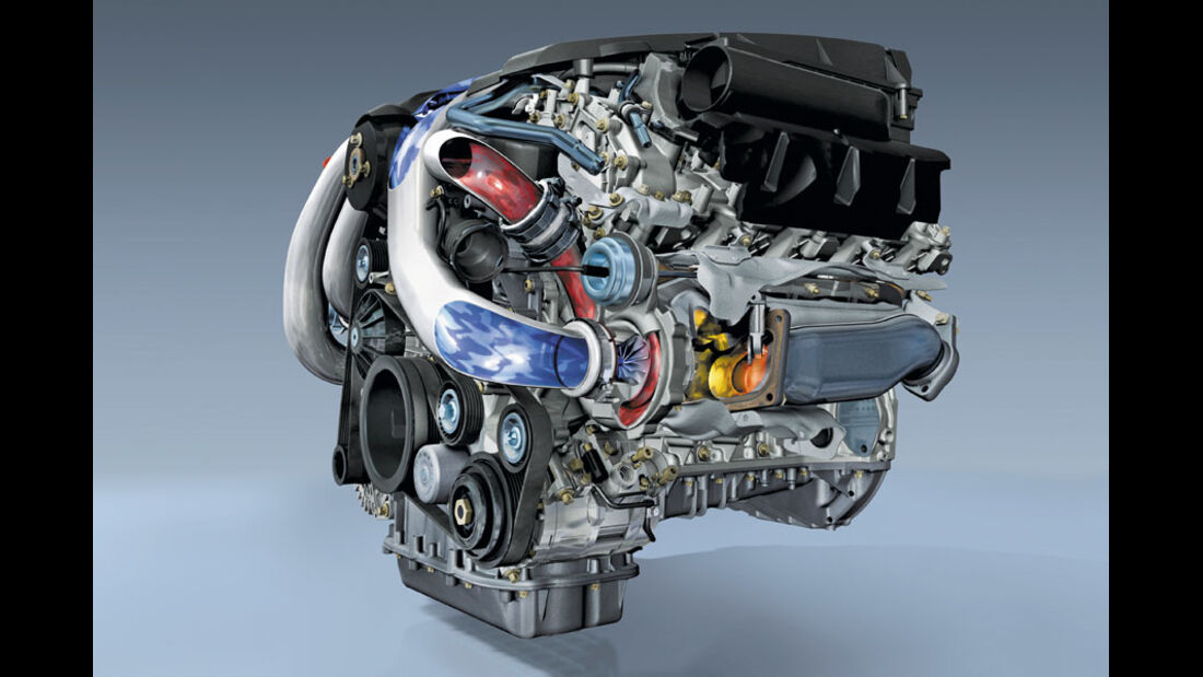 Mercedes Achtzylinder-Motor
