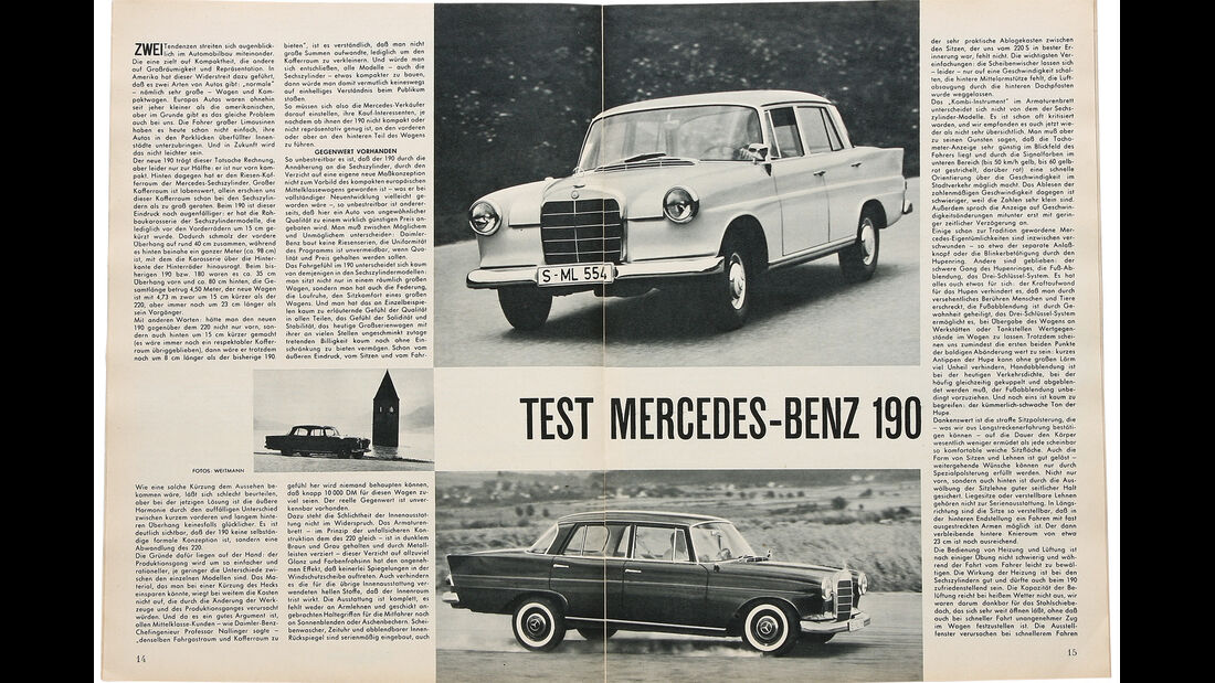 Mercedes-Benz 190, Alter Artikel