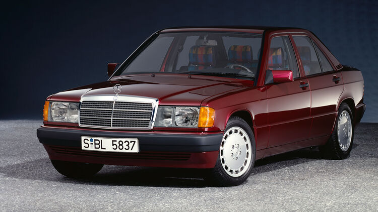 Mercedes 190E 1,8, almandinrot, Klima, Schiebedach, Automatik, Bj. 1993 